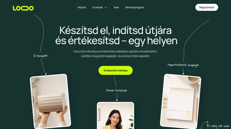 Creator Market – Digitális termék és online kurzus weboldal