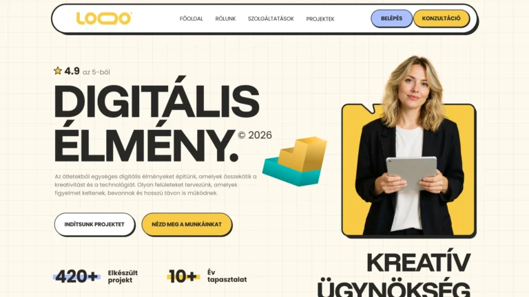 Palette Studio – Kreatív digitális ügynökségi weboldal
